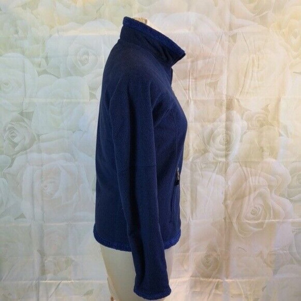 Nike ACG Blue Fleece Jacket Indigo Blue Full Zip & Zip Pockets Coat Medium - Picture 3 of 7